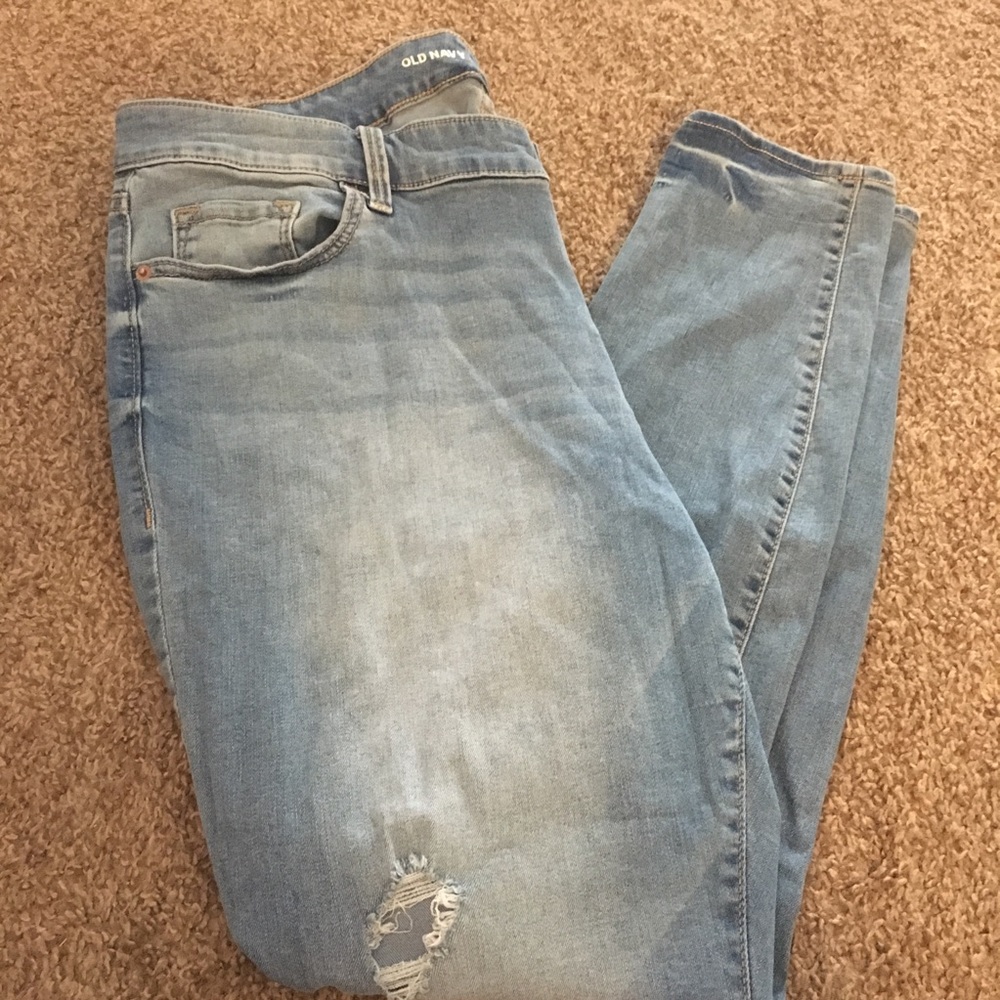 MidRise Distressed Skinny Jeans